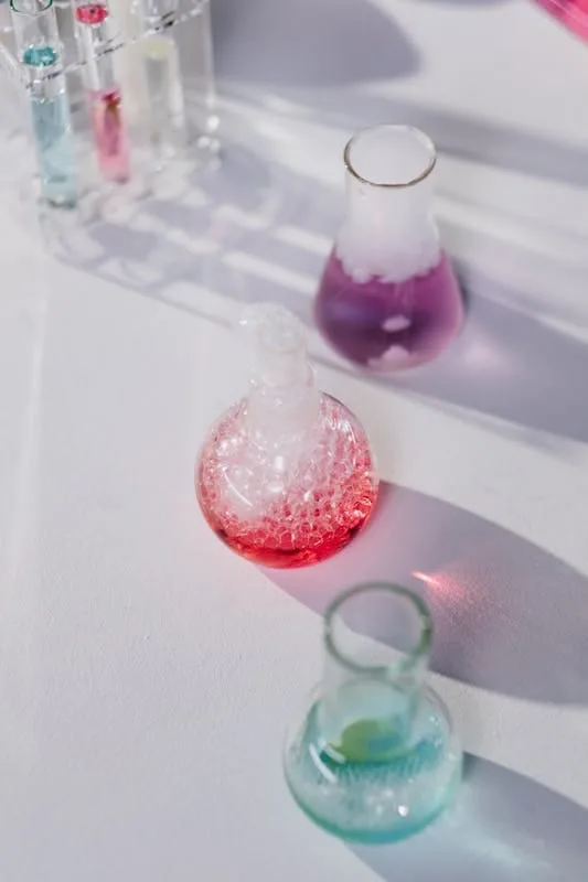 Chemicals in Glass Flasks